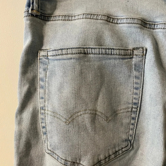 American Eagle AirFlex+ Athletic Straight Jean Light Wash Size 34/30 - Picture 11 of 16